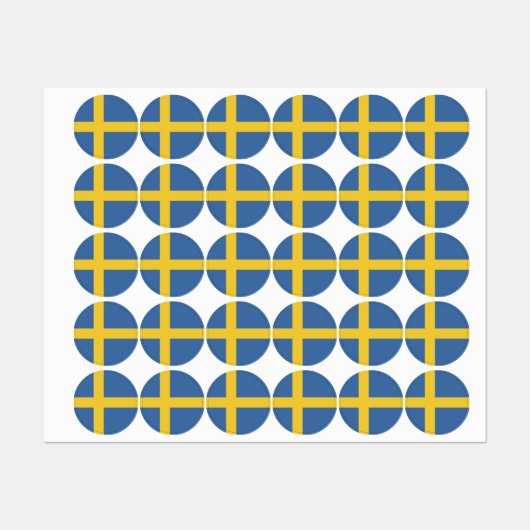 Sweden flag etiketten (Blatt)