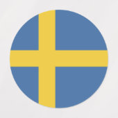 Sweden flag etiketten (Design 2)