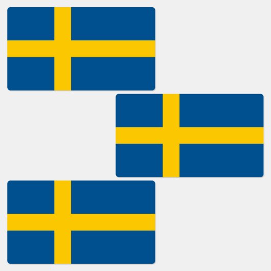 Sweden Flag Etiketten (Gruppe)