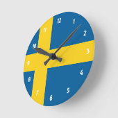 sweden flag runde wanduhr (Winkel)