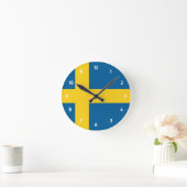 sweden flag runde wanduhr (Zuhause)