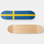 Sweden Flag Skateboard (Horizontal)