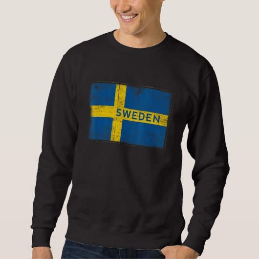 Sweden Flag Swedish Sverige Svenska Stockholm Nors Sweatshirt (Vorderseite)