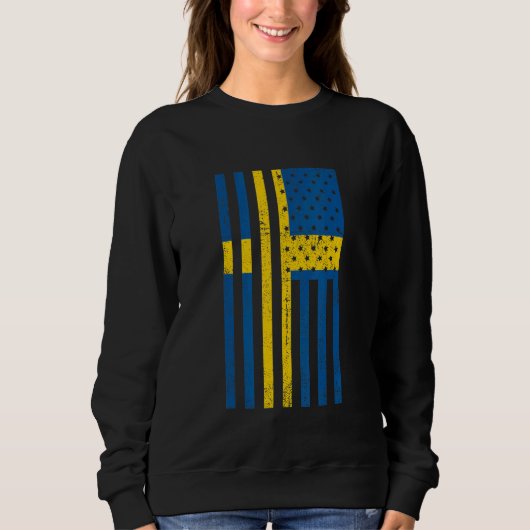 Sweden Flag USA Swedish Sverige Svenska Stockhol Sweatshirt (Vorderseite)