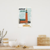 Sweden Print Swedish Art American Travel Poster Ed (Küche)