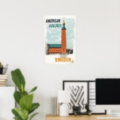 Sweden Print Swedish Art American Travel Poster Ed (Heimbüro)