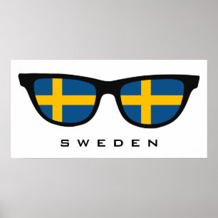 Sweden Shades custom text & color poster