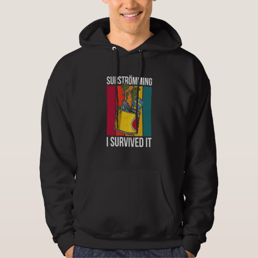 Sweden Swedish fish specialty Surstromming puke fi Hoodie (Vorderseite)