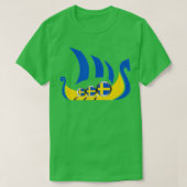 Sweden Viking Ship  Swedish Flag Dragon Boat  T-Shirt (Design vorne)