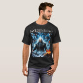 Swedenborg Heaven & Hell Black AI Generierte Kunst T-Shirt (Vorne ganz)