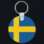 Sweden's Flag Schlüsselanhänger<br><div class="desc">A representation of Sweden's flag.</div>