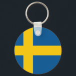 Sweden's Flag Schlüsselanhänger<br><div class="desc">A representation of Sweden's flag.</div>