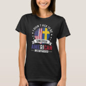 Swedish American Countries Flags Pride Country Swe T-Shirt (Vorderseite)