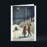 Swedish Christmas Card Feiertagskarte<br><div class="desc">Wonderful Christmas card from an illustration by Swedish painter Jenny Nyström published around 1910.</div>
