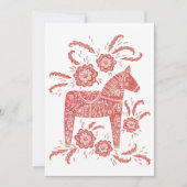 Swedish Dala Horse Red and White Danke Card (Vorderseite)
