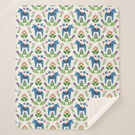 Swedish Dala Horses Blue Sherpadecke (Vorderseite)