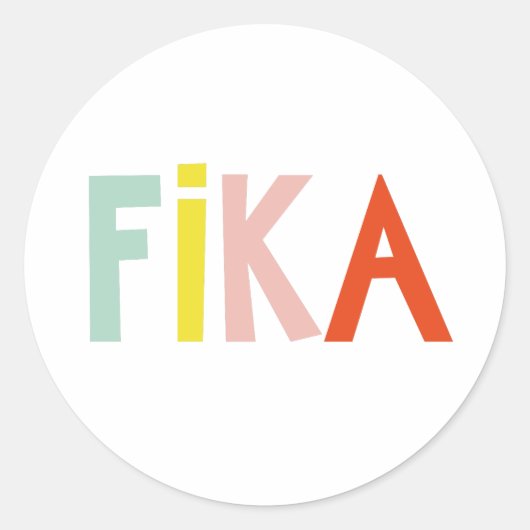 Swedish Fika Colors Runder Aufkleber (Vorderseite)