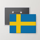 Swedish Flag Button (Vorderseite/Rückseite)