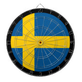 Swedish Flag Dartboard & darts / game board Dartscheibe (vorne)