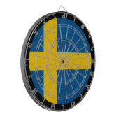 Swedish Flag Dartboard & darts / game board Dartscheibe (Vorderseite Links)