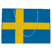 Swedish Flag Große Geschenktüte (Rückseite)