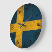 swedish flag große wanduhr (Winkel)