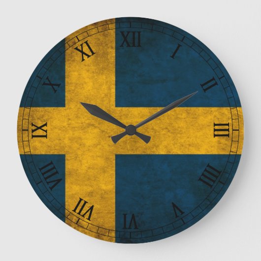swedish flag große wanduhr (Vorderseite)