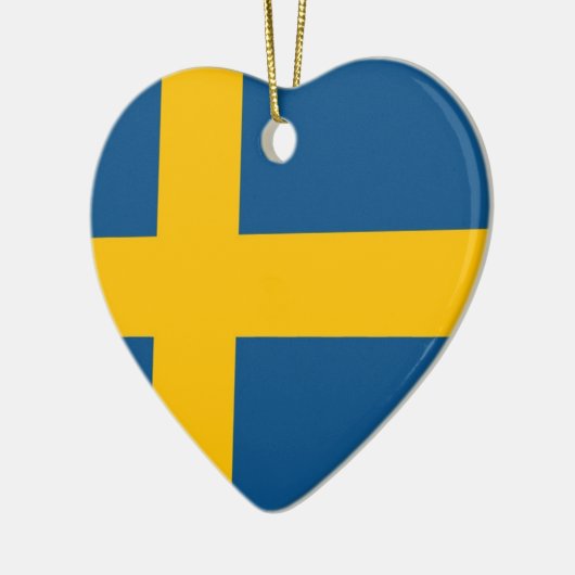 Swedish Flag Keramik Ornament (Links)