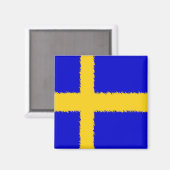 Swedish Flag Magnet (Vorderseite/Rückseite)