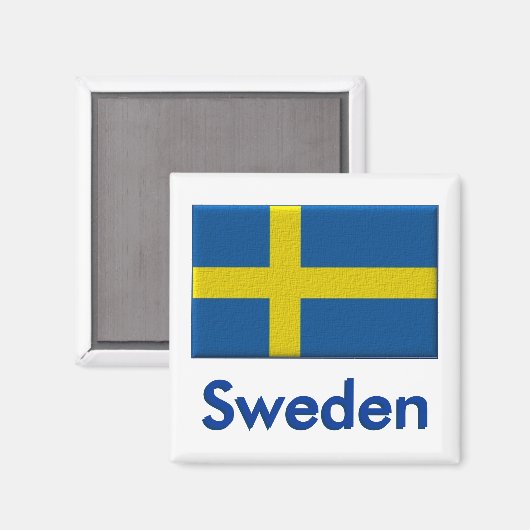 Swedish Flag Magnet (Vorderseite/Rückseite)