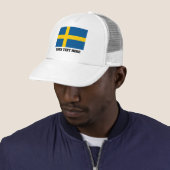 Swedish flag of Sweden custom trucker hat Truckerkappe (Beispiel)
