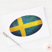 Swedish Flag Ovaler Aufkleber (Umschlag)