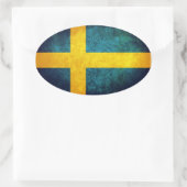Swedish Flag Ovaler Aufkleber (Tasche)