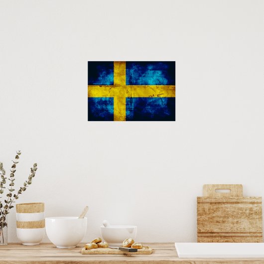 Swedish Flag Poster (Küche)