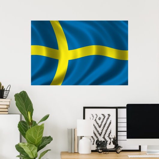 Swedish Flag Poster (Heimbüro)