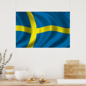 Swedish Flag Poster (Küche)