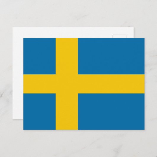 Swedish Flag Postkarte (Vorne/Hinten)