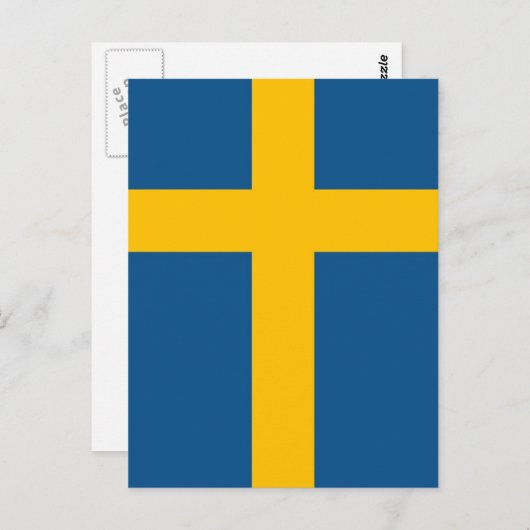 Swedish Flag Postkarte (Vorne/Hinten)