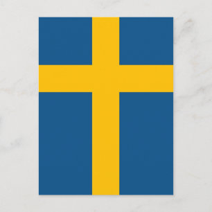 Swedish Flag Postkarte