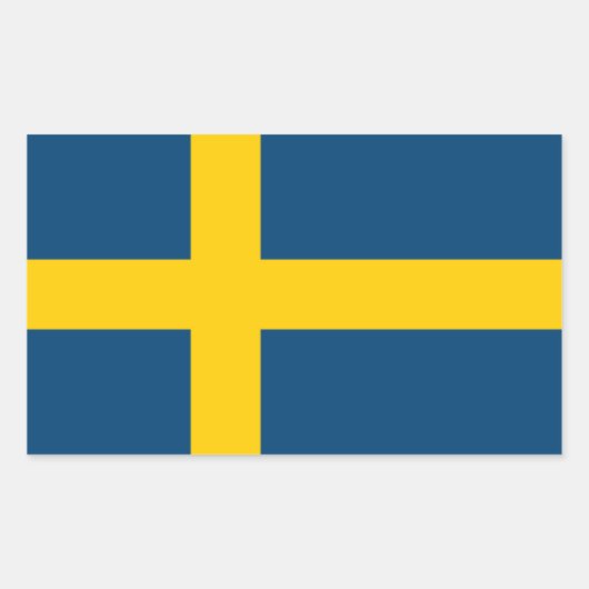 Swedish Flag Rechteckiger Aufkleber (Vorderseite)