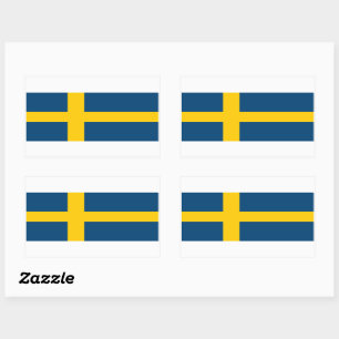 Swedish Flag Rechteckiger Aufkleber