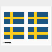 Swedish Flag Rechteckiger Aufkleber (Blatt)