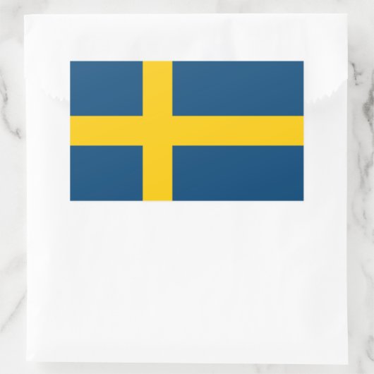 Swedish Flag Rechteckiger Aufkleber (Tasche)