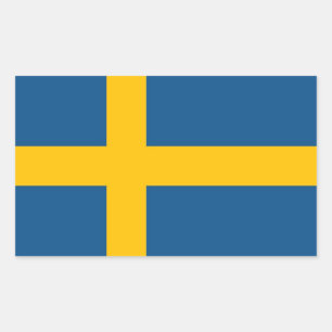 Swedish Flag Rechteckiger Aufkleber