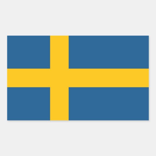 Swedish Flag Rechteckiger Aufkleber (Vorderseite)