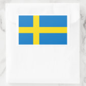 Swedish Flag Rechteckiger Aufkleber (Tasche)