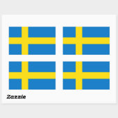 Swedish Flag Rechteckiger Aufkleber (Blatt)