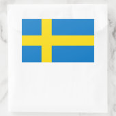 Swedish Flag Rechteckiger Aufkleber (Tasche)