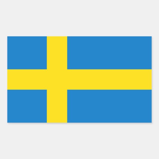 Swedish Flag Rechteckiger Aufkleber (Vorderseite)