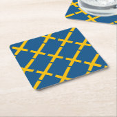 Swedish Flag Rechteckiger Pappuntersetzer (angewinkelt)